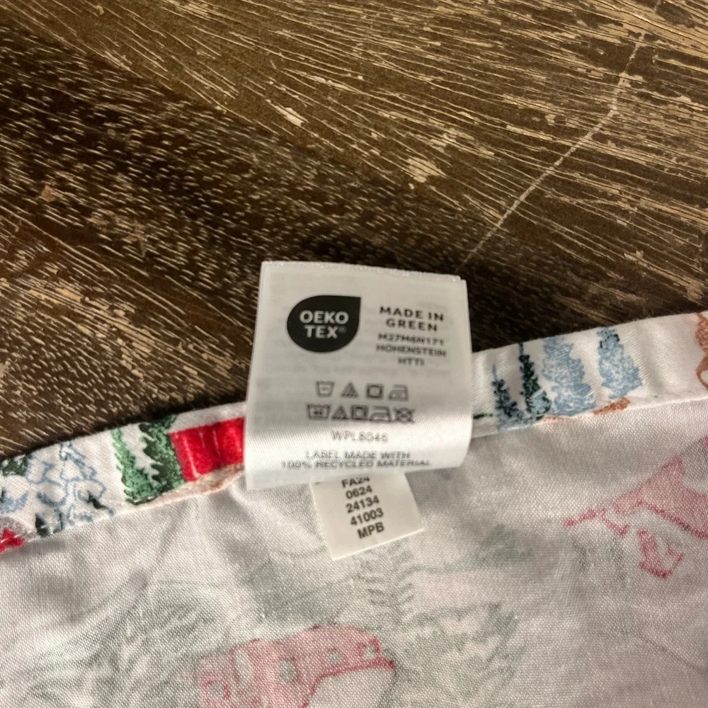 Charter club holiday winter village 100% cotton sheet set full size